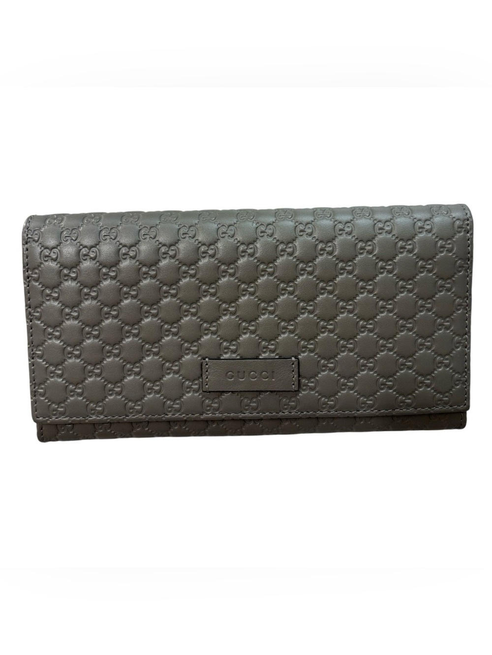 GUCCI Microguccissima Embossed Calfskin Leather Wallet
